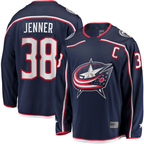 Kooe CB.Jackets #34 Cole Sillinger Navy Home Breakaway Player Jersey