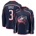 Kooe CB.Jackets #3 Charlie Coyle Navy Home Breakaway Jersey