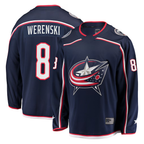 Kooe CB.Jackets #8 Zach Werenski Navy Breakaway Jersey