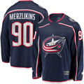 Kooe CB.Jackets #90 Elvis Merzlikins Navy Home Breakaway Player Jersey