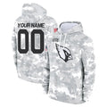 Kooe Custom A.Cardinals Arctic Camo Salute to Service Limited Hoodie Any Name & Numbers Stitched Jerseys