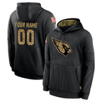 Kooe Custom A.Cardinals Black Salute to Service Hoodies Any Name & Numbers Stitched Jerseys
