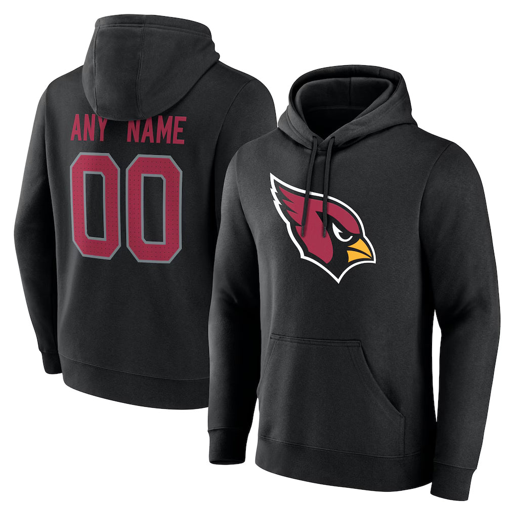 Kooe Custom A.Cardinals Black Salute to Service Pullover Hoodies Any Name & Numbers Stitched Jerseys