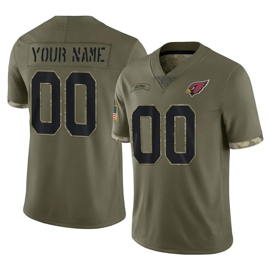 Kooe Custom A.Cardinals Olive Salute To Service Limited Game Stitched Jerseys