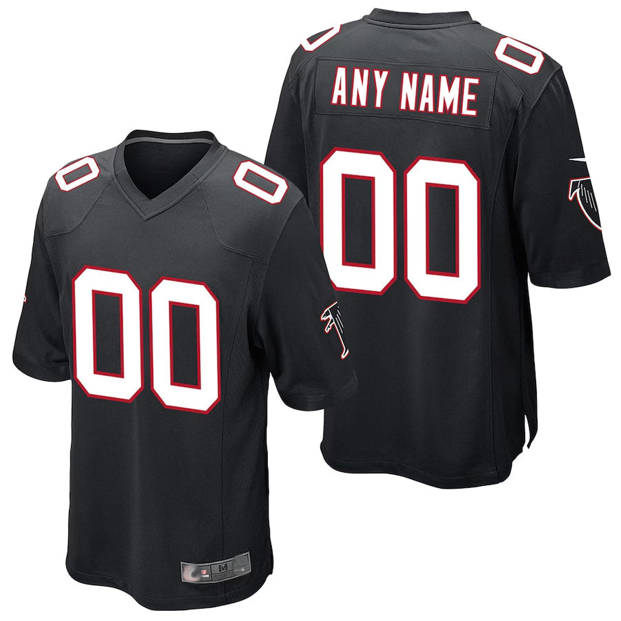 Kooe Custom A.Falcons Black Alternate Game Stitched Jerseys