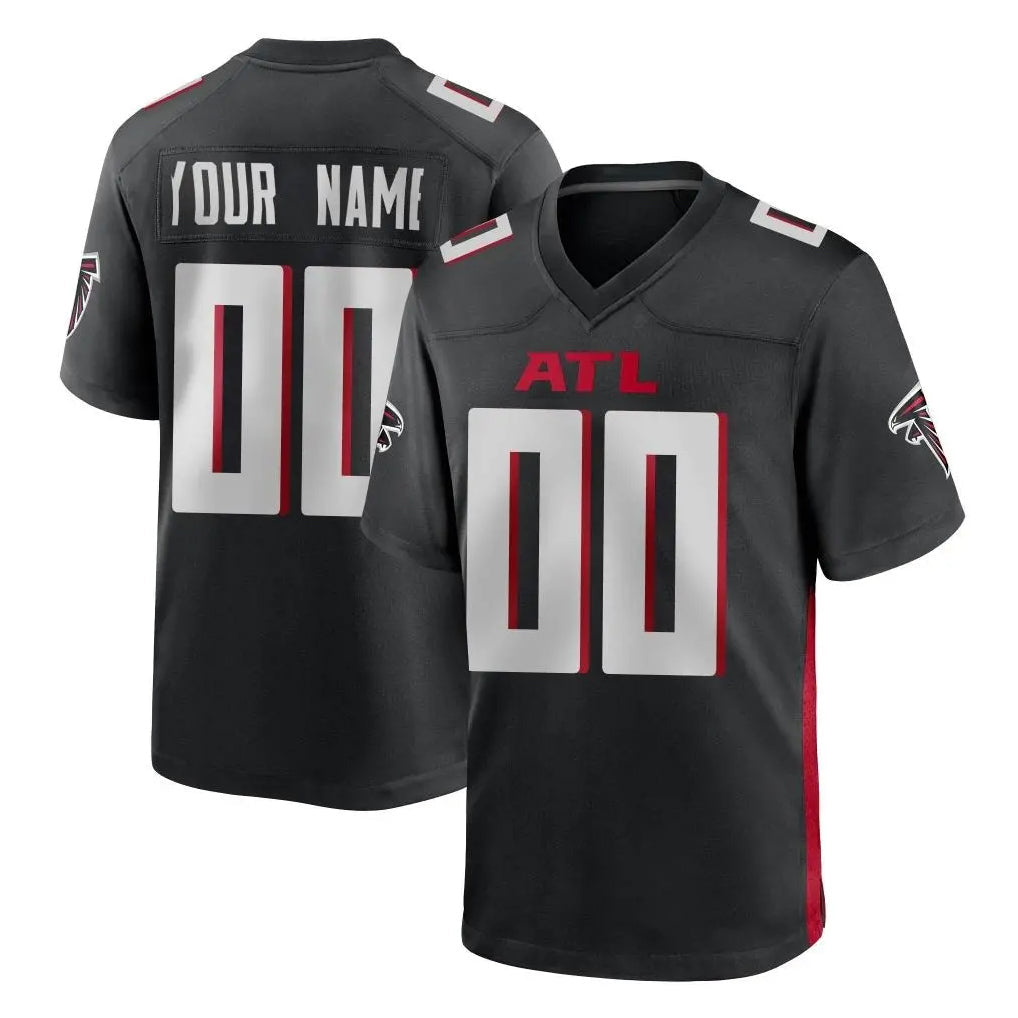Kooe Custom A.Falcons Black Home Game Any Name & Numbers Stitched Jerseys
