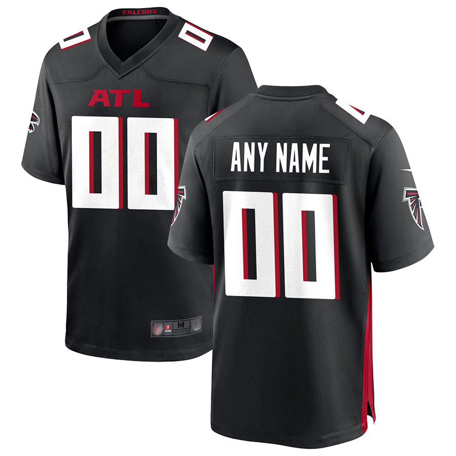 Kooe Custom A.Falcons Black Home Game Stitched Jerseys