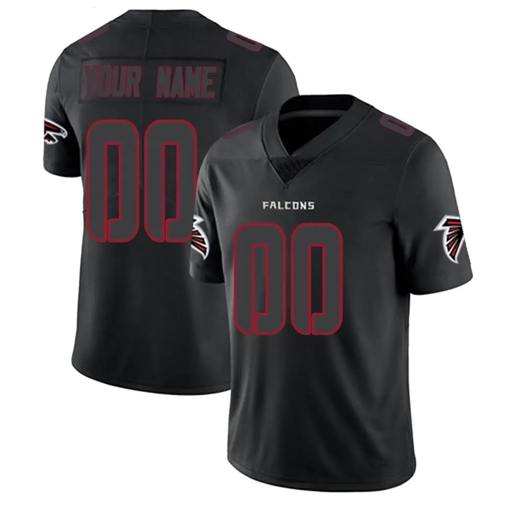 Kooe Custom A.Falcons Black Limited Elite Home Game Any Name & Numbers Stitched Jerseys
