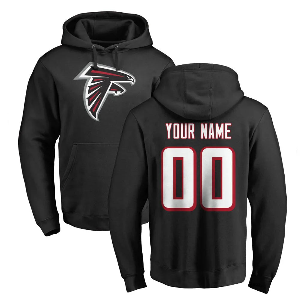 Kooe Custom A.Falcons Black Salute to Service Hoodies Any Name & Numbers Stitched Jerseys