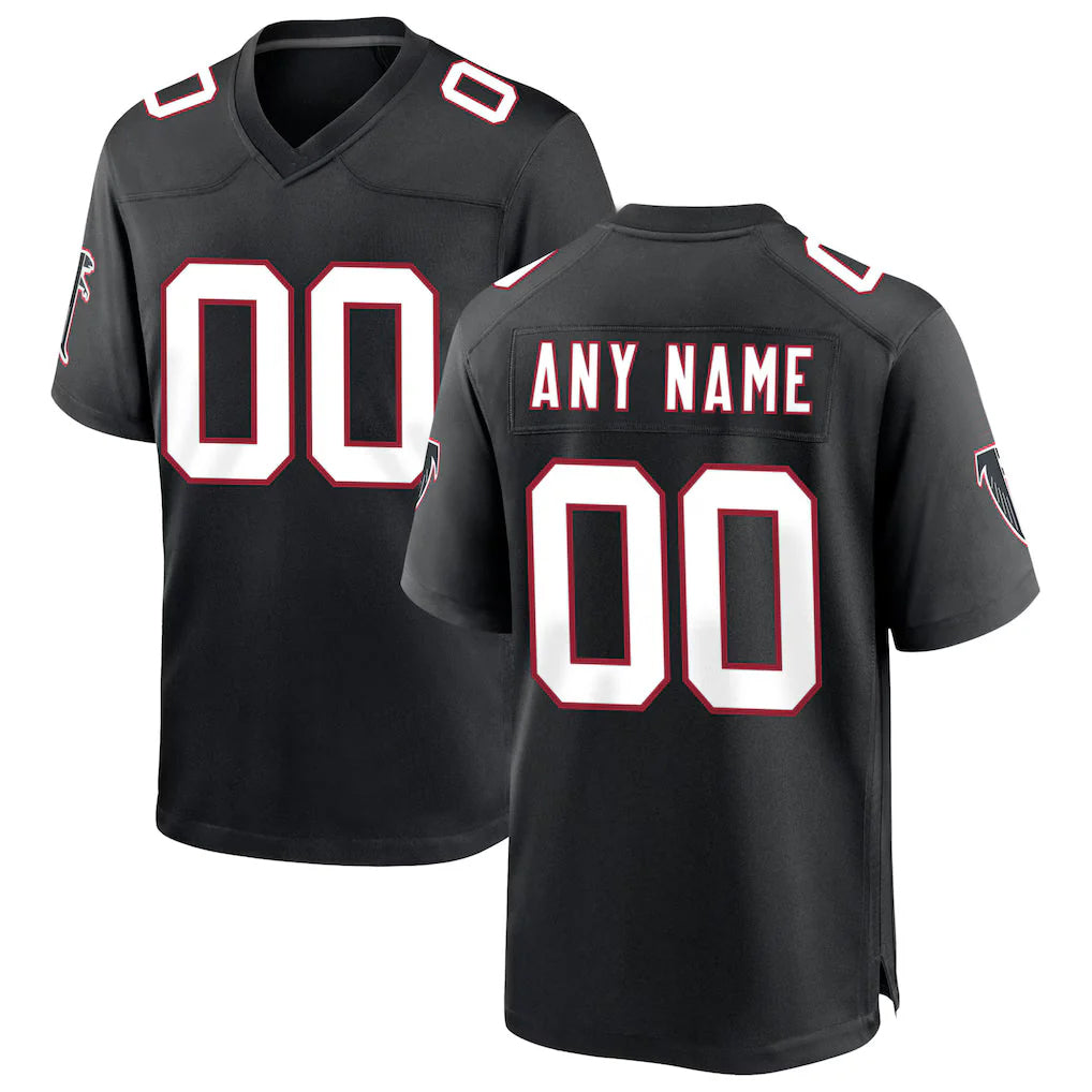 Kooe Custom A.Falcons Black Throwback Limited Home Game Any Name & Numbers Stitched Jerseys