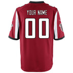 Kooe Custom A.Falcons Red Game Stitched Jerseys