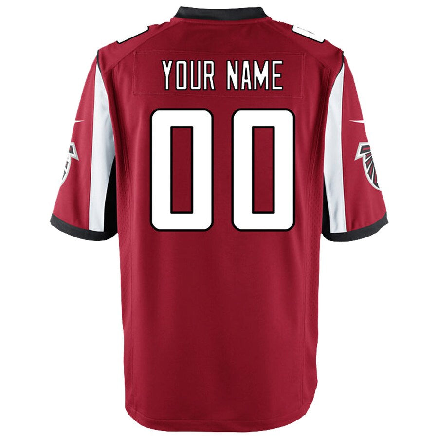 Kooe Custom A.Falcons Red Game Stitched Jerseys