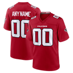 Kooe Custom A.Falcons Red Game Stitched Jerseys