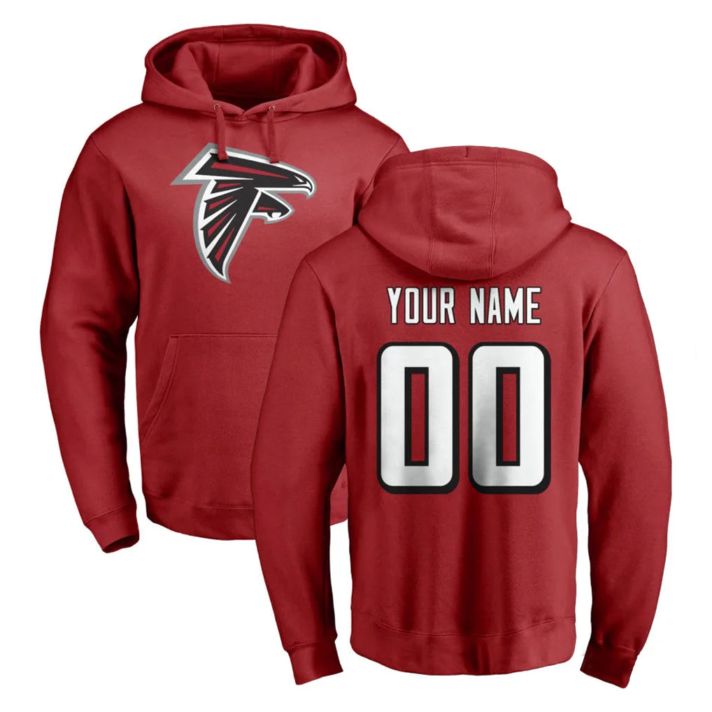 Kooe Custom A.Falcons Red Limited Hoodie Any Name & Numbers Stitched Jerseys