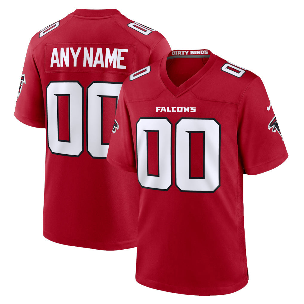 Kooe Custom A.Falcons Red Replica Home Game Any Name & Numbers Stitched Jerseys