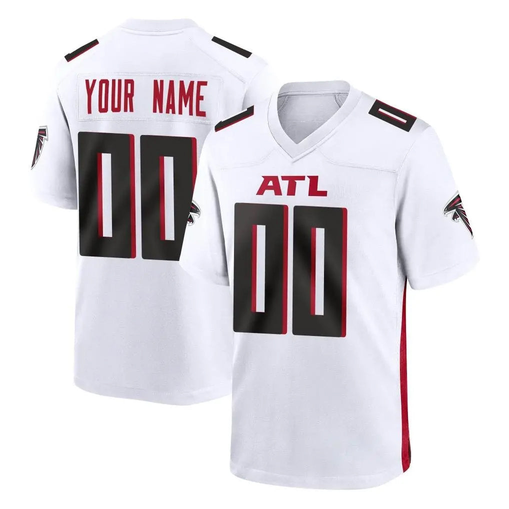 Kooe Custom A.Falcons White Home Game Any Name & Numbers Stitched Jerseys
