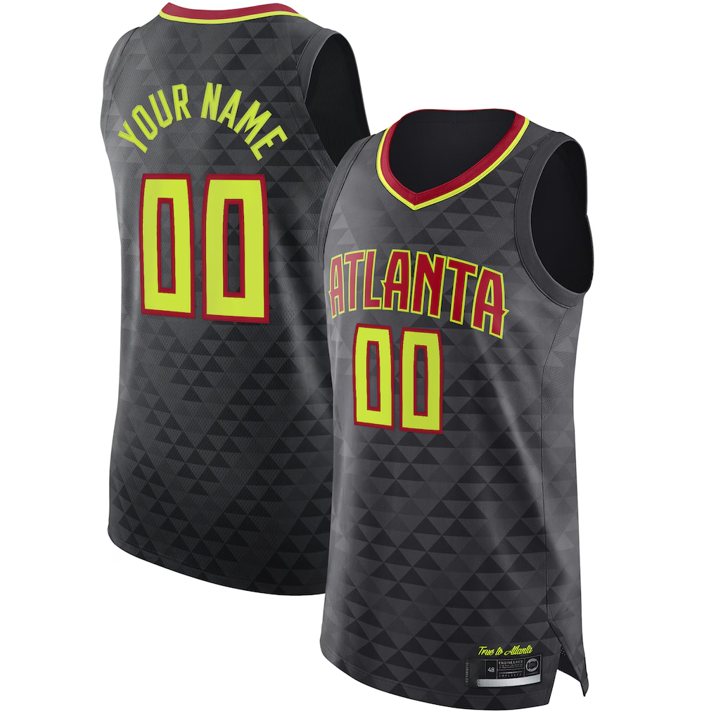 Kooe Custom A.Hawks Black Authentic Jerseys - Icon Edition