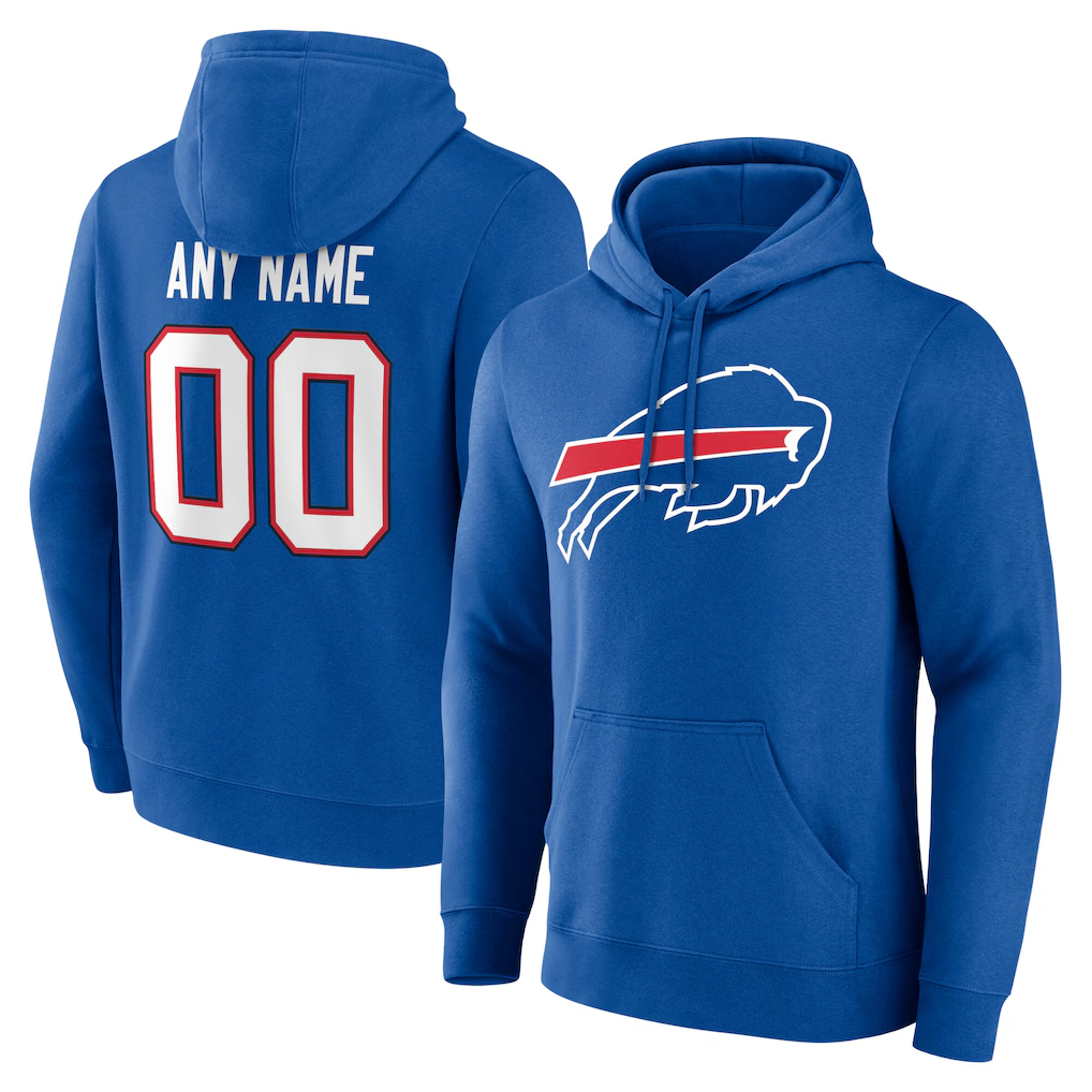Kooe Custom B.Bills Team Authentic Personalized Name & Number Hoodie Stitched Jerseys