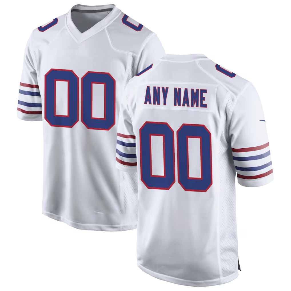 Kooe Custom B.Bills White Alternate Game Stitched Jerseys