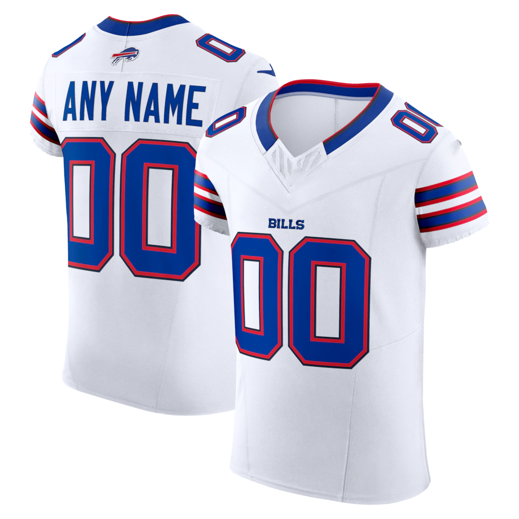 Kooe Custom B.Bills White Vapor F.U.S.E. Elite Stitched Jerseys