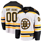 Kooe Custom B.Bruins White Away Breakaway Stitched Jerseys
