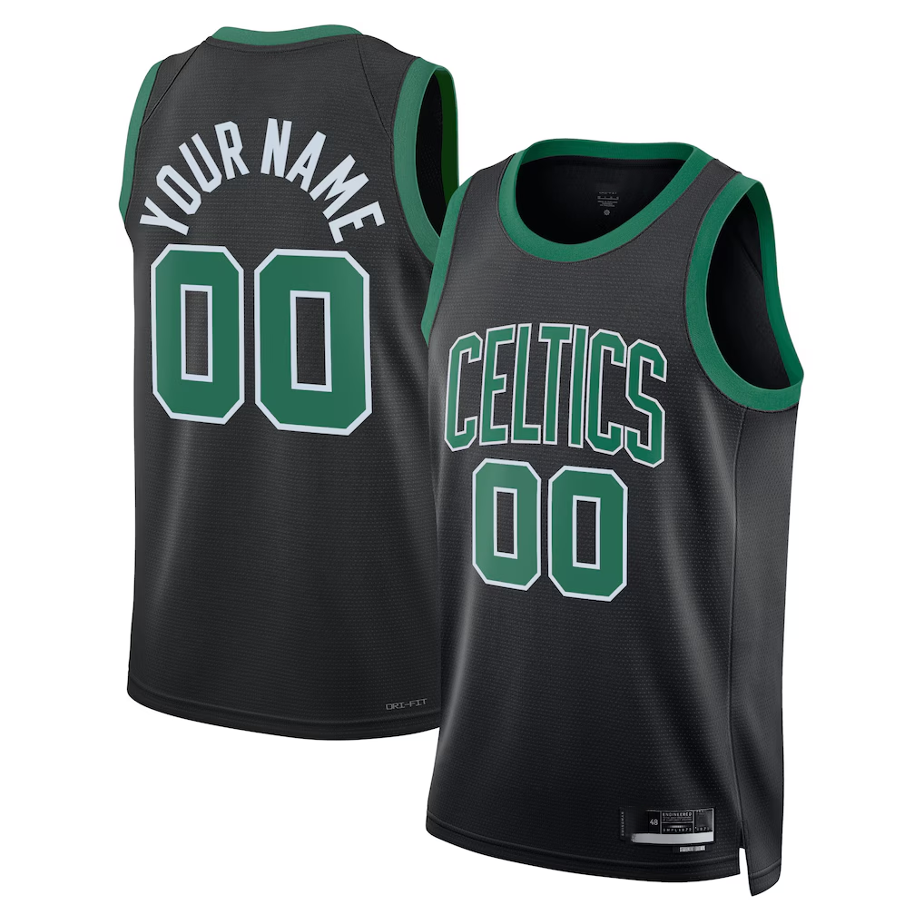 Kooe Custom B.Celtics Black 2022-23 Swingman Jerseys - Statement Edition