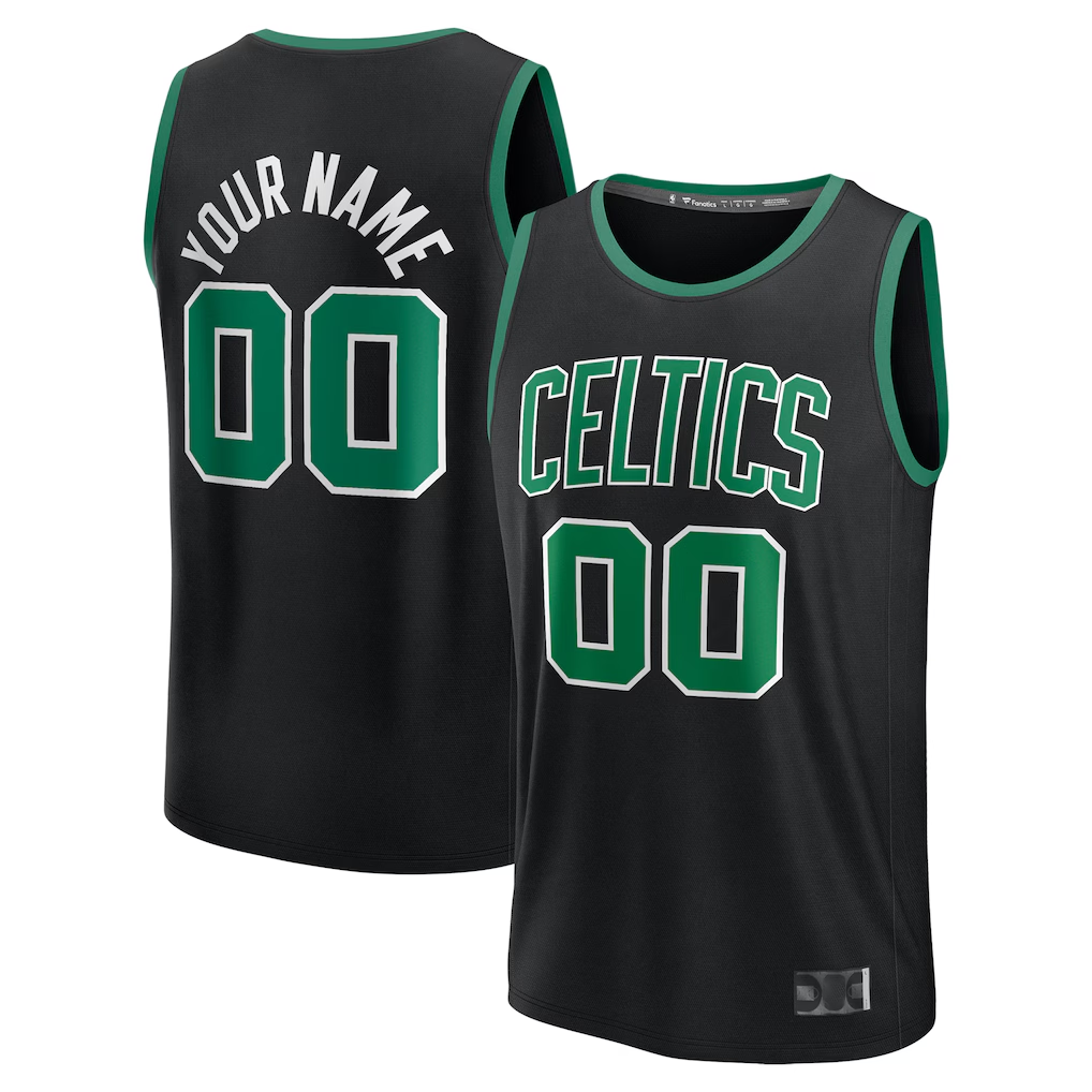 Kooe Custom B.Celtics Black Fast Break Jerseys - Statement Edition