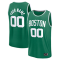 Kooe Custom B.Celtics Fanatics Kelly Green Fast Break Stitched Jerseys - Icon Edition