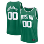 Kooe Custom B.Celtics Fanatics Kelly Green Fast Break Stitched Jerseys - Icon Edition