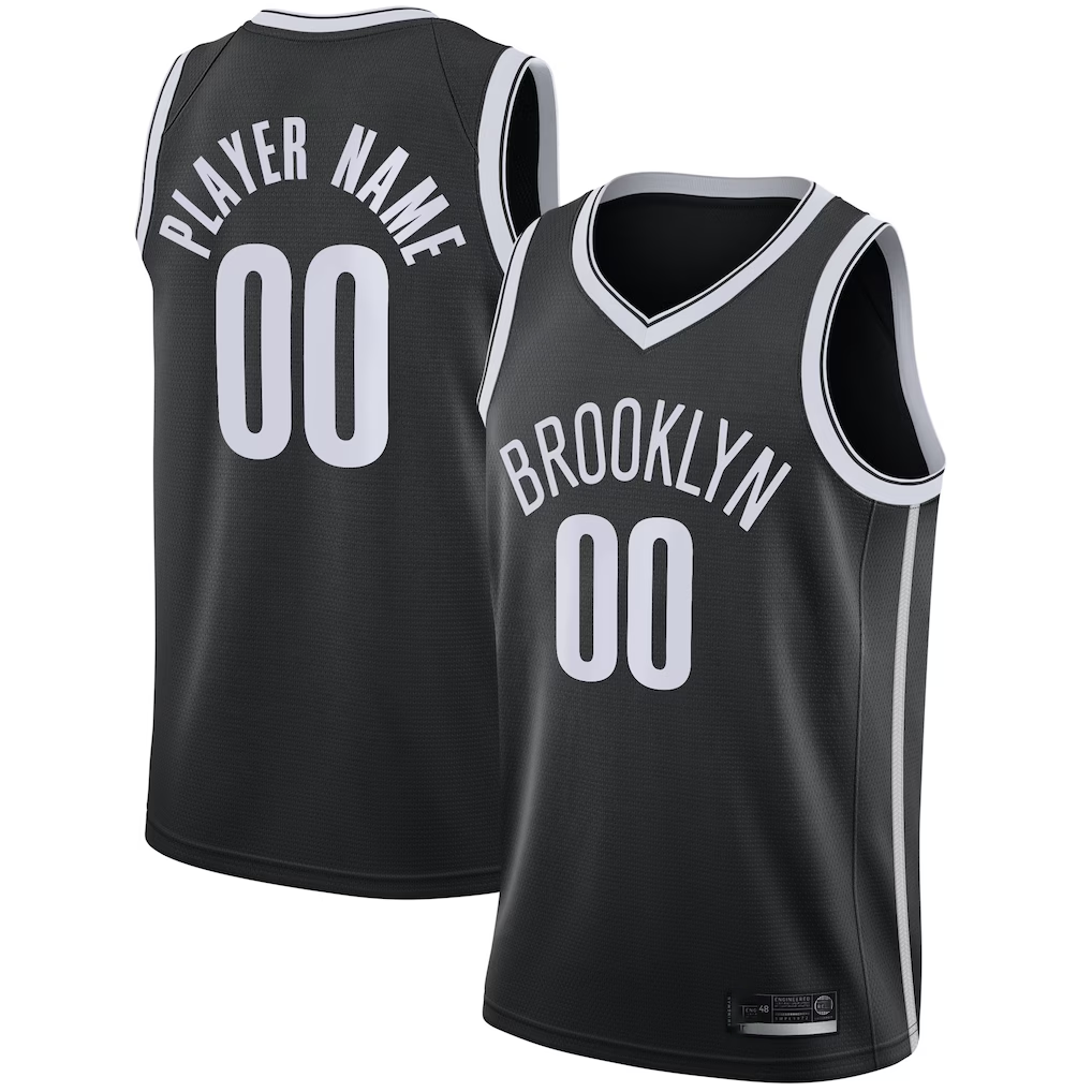 Kooe Custom B.Nets Black 202021 Swingman Jerseys - Icon Edition