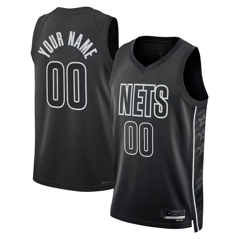 Kooe Custom B.Nets Black 2022-23 Swingman Jerseys - Statement Edition
