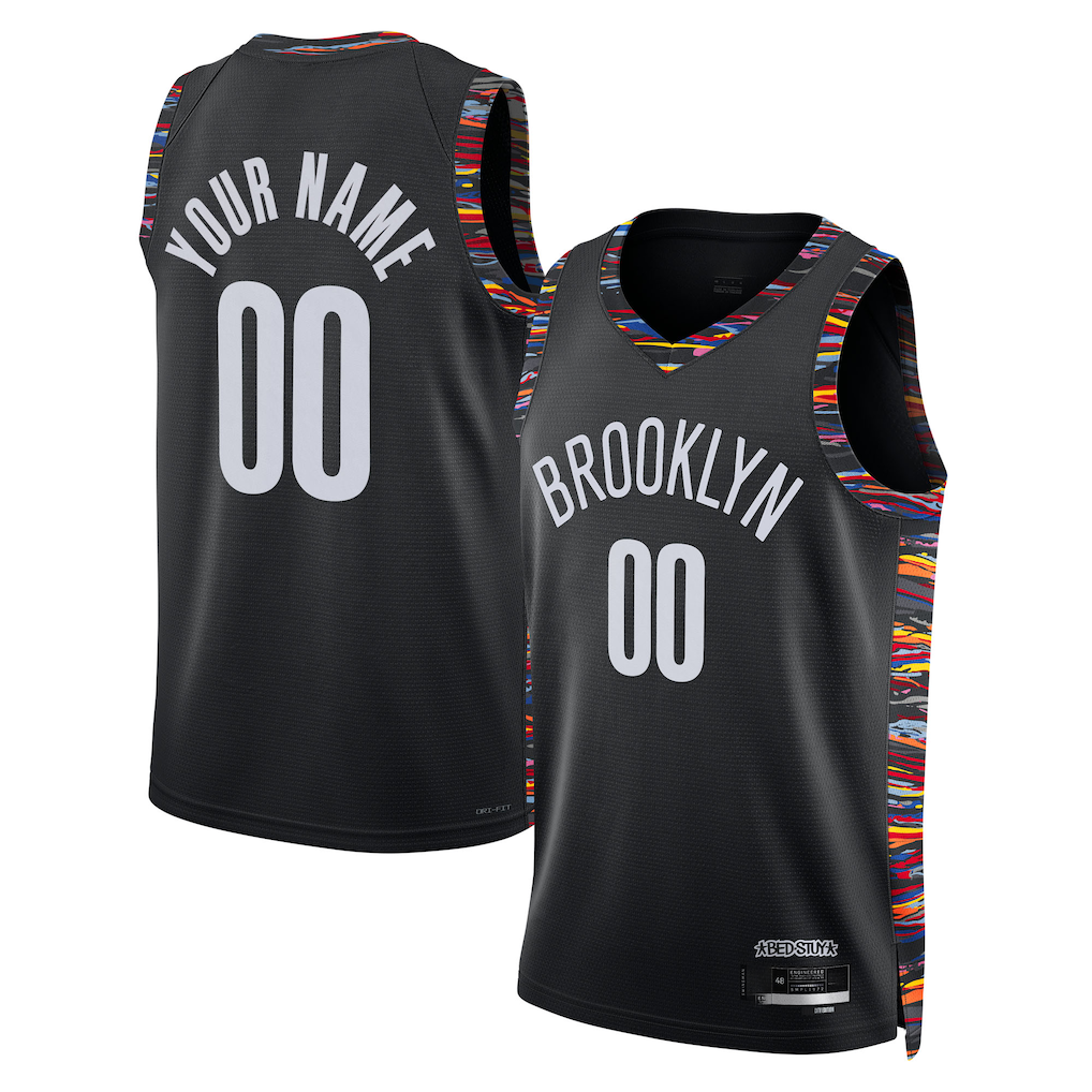 Kooe Custom B.Nets Black 202526 City Edition Swingman Jerseys