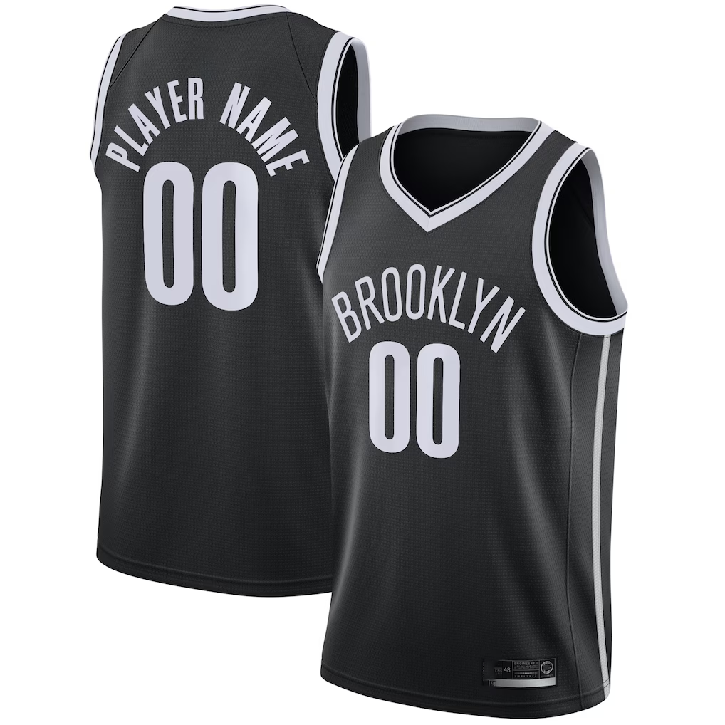 Kooe Custom B.Nets Black Swingman Custom Jerseys - Icon Edition