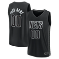 Kooe Custom B.Nets Fanatics Black Fast Break Stitched Jerseys- Statement Edition