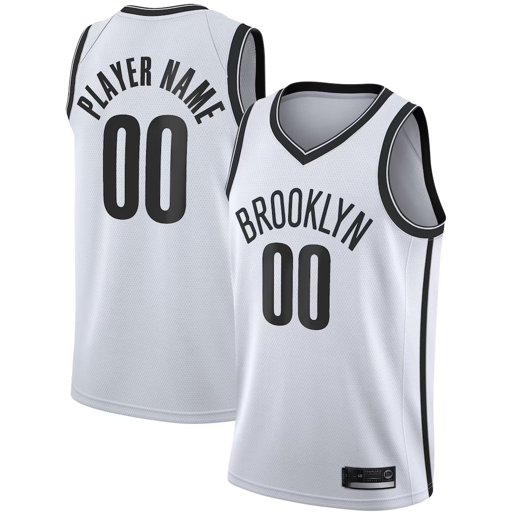Kooe Custom B.Nets White 2020-21 Swingman Jerseys - Association Edition