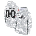 Kooe Custom B.Ravens Black Pullover Hoodie Any Name & Numbers Stitched Jerseys