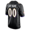 Kooe Custom B.Ravens Black Alternate Home Game Any Name & Numbers Stitched Jerseys