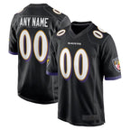 Kooe Custom B.Ravens Black Home Game Stitched Jerseys
