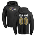Kooe Custom B.Ravens Black Pullover Hoodie Any Name & Numbers Stitched Jerseys