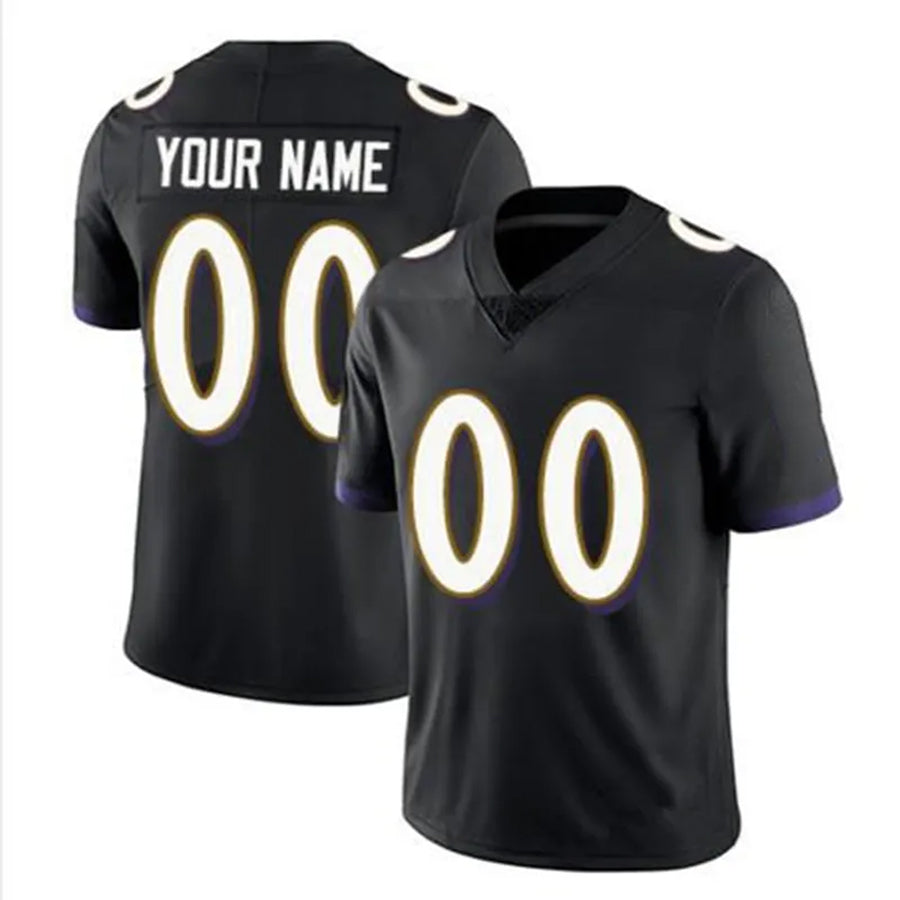 Kooe Custom B.Ravens Black Replica Limited Game Stitched Jerseys