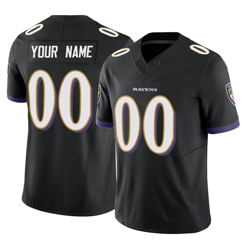 Kooe Custom B.Ravens Black Vapor F.U.S.E. Limited Game Any Name & Numbers Stitched Jerseys