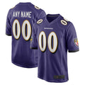 Kooe Custom B.Ravens Purple Home Game Stitched Jerseys