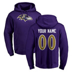 Kooe Custom B.Ravens Purple Salute to Service Pullover Hoodie Any Name & Numbers Stitched Jerseys