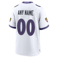 Kooe Custom B.Ravens White Home Game Any Name & Numbers Stitched Jerseys