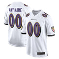 Kooe Custom B.Ravens White Home Game Stitched Jerseys