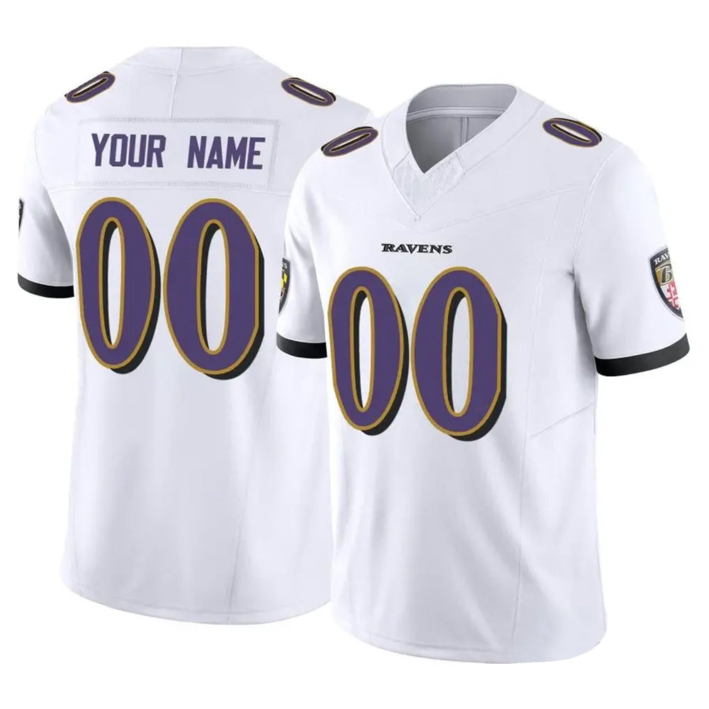 Kooe Custom B.Ravens White Vapor F.U.S.E. Limited Any Name & Numbers Stitched Jerseys