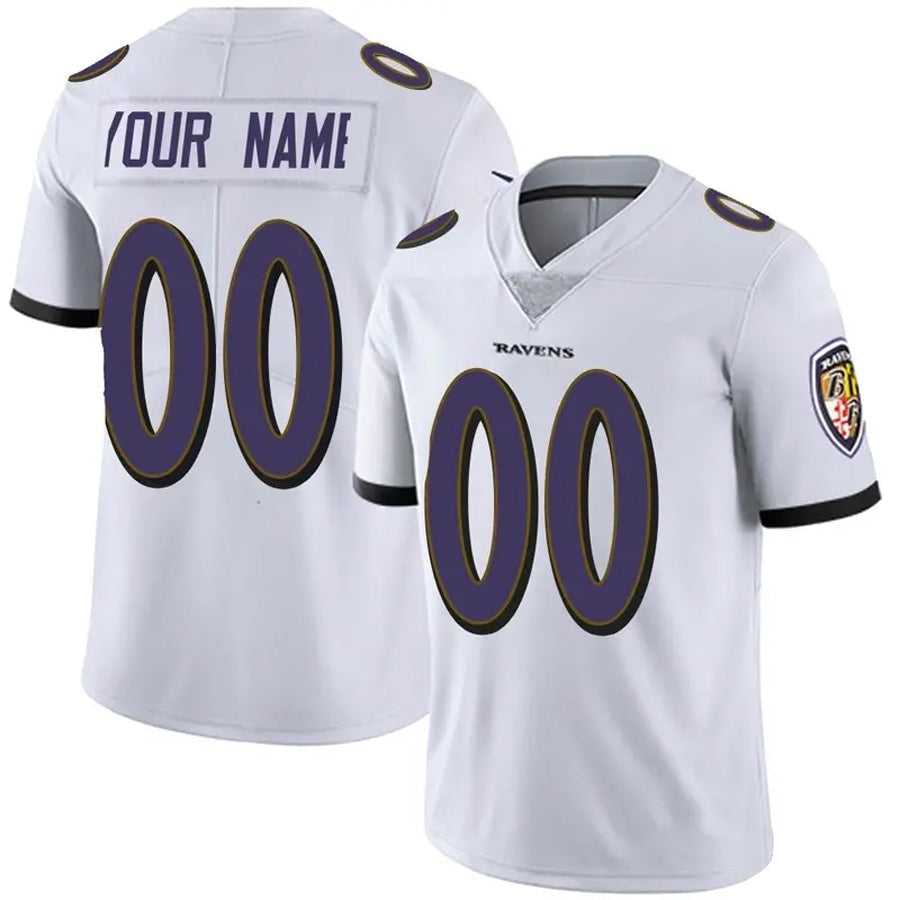 Kooe Custom B.Ravens White Vapor F.U.S.E. Limited Stitched Jerseys