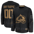 Kooe Custom C.Avalanche Black 2024 Military Appreciation Practice Jerseys