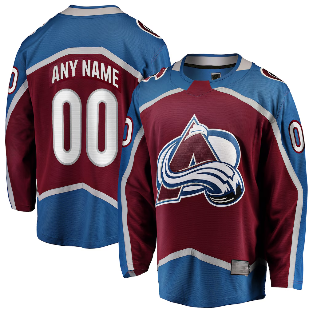 Kooe Custom C.Avalanche Maroon Home Breakaway Jerseys