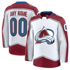 Kooe Custom C.Avalanche White Away Premium Jerseys